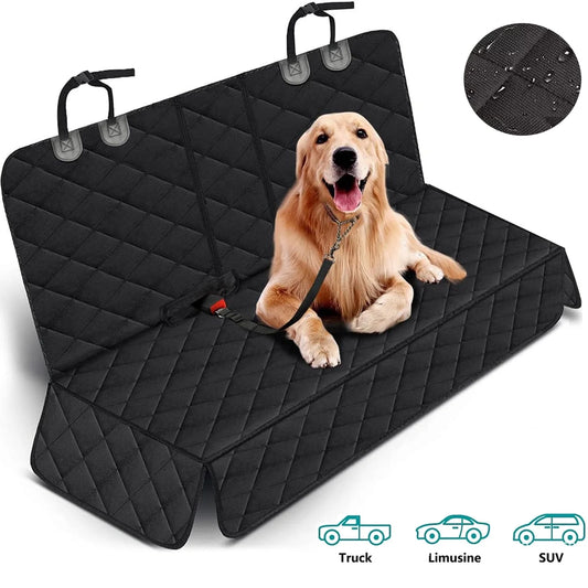 Pet Dog Car Seat Cover for Back Seat Car Seat Waterproof Protector, with Pet Dogs Seat Belts, High Heat Resistant Nonslip Back Seat Cover for Dogs Kids, Universal Size Fits Cars, Trucks, SUV