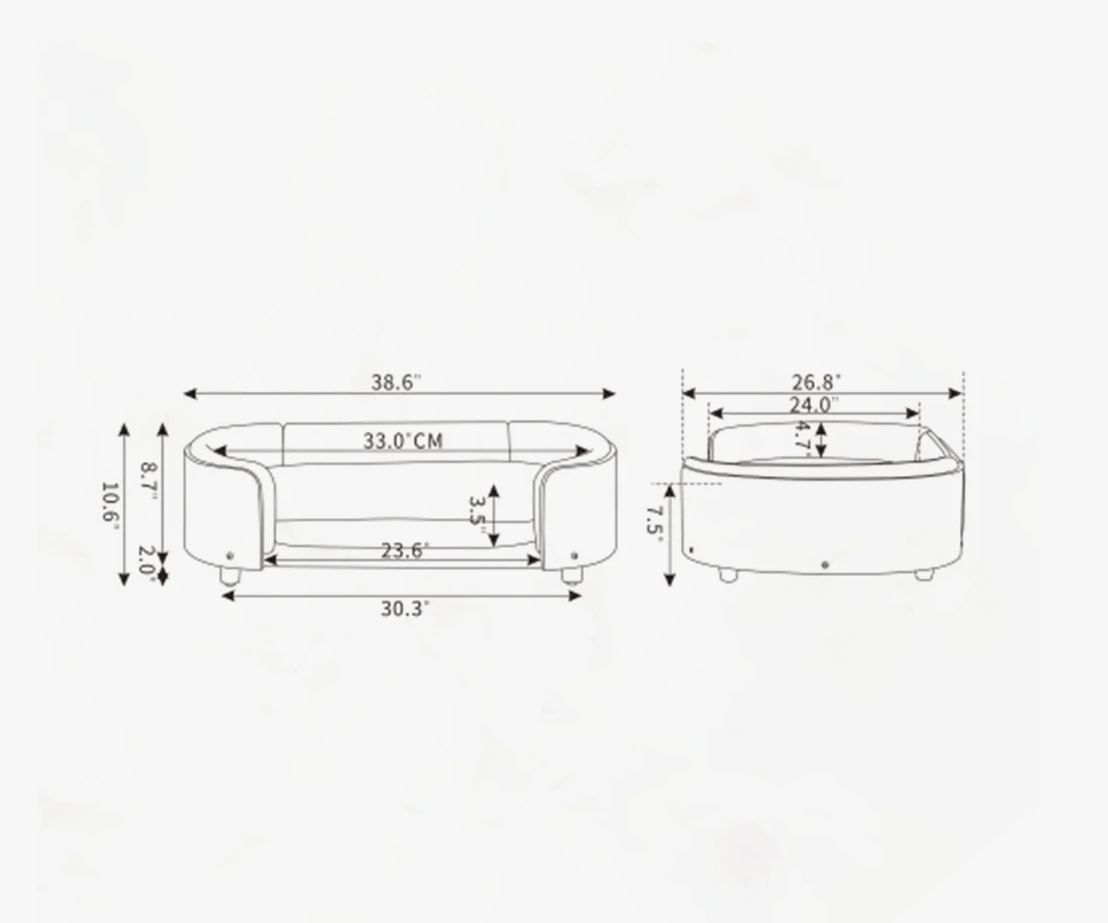 Grand Scandi Lounge size and dimensions chart