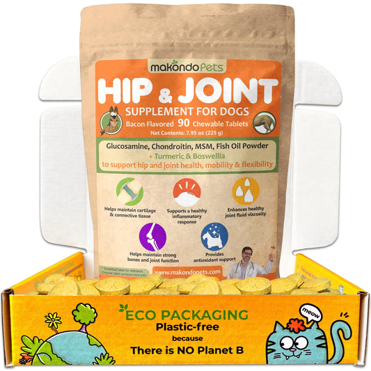 Joint Supplement for Dogs 90 Pills Turmeric for Dogs plus Fish Oil Glucosamine