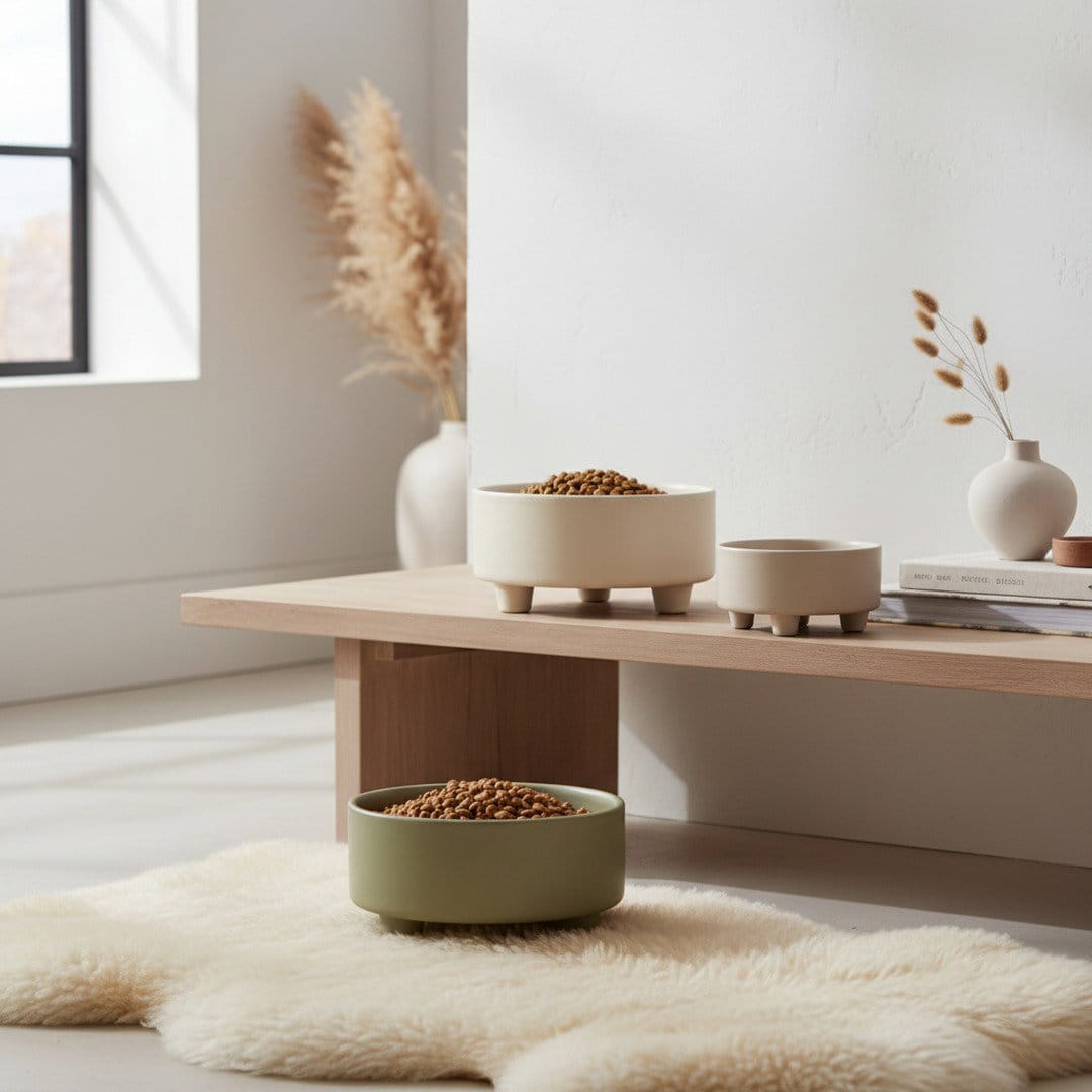 Elevated Stoneware Pet Bowl – Everyday Ritual