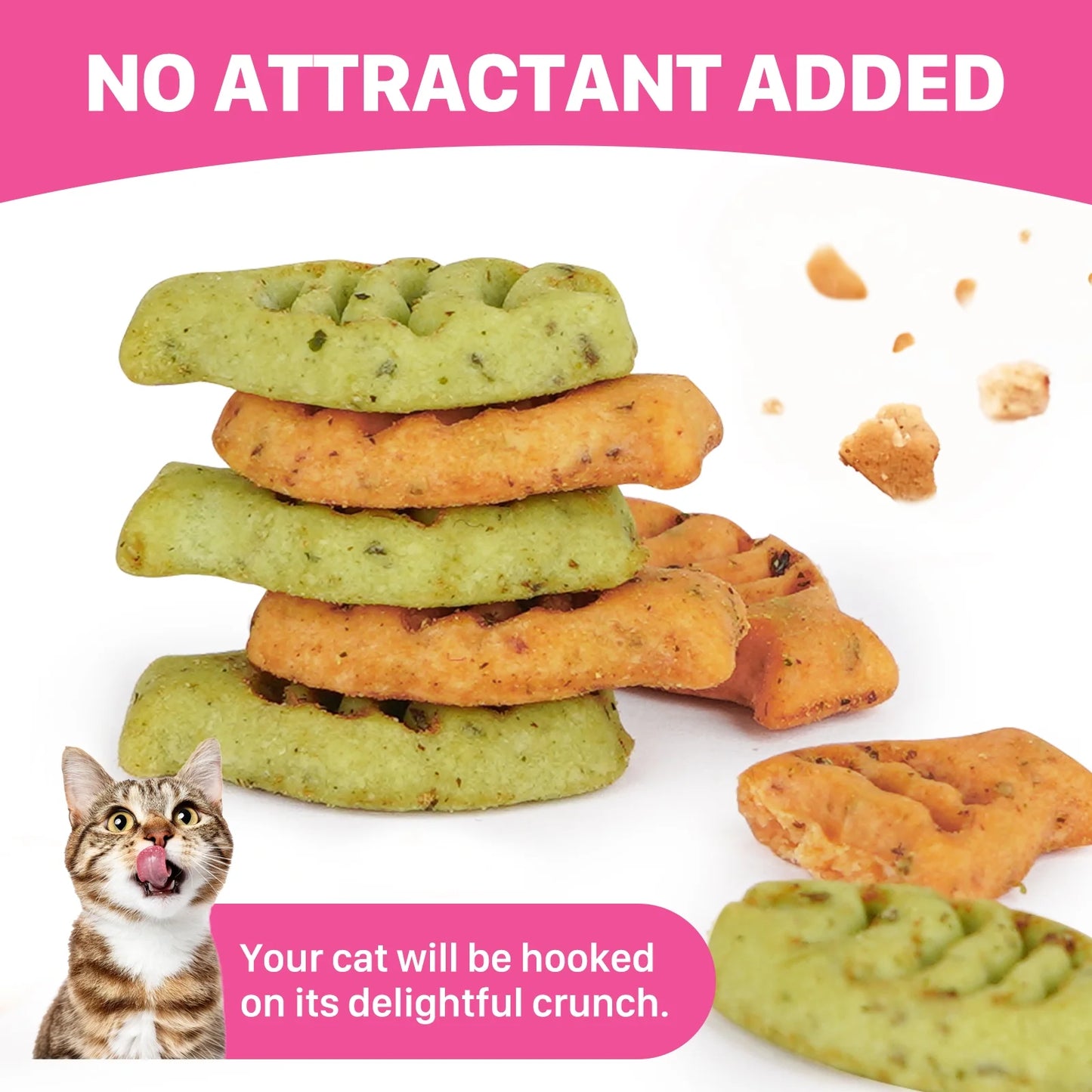 Catnip Biscuit Chicken & Salmon Flavor Cat Treats, 16 Oz