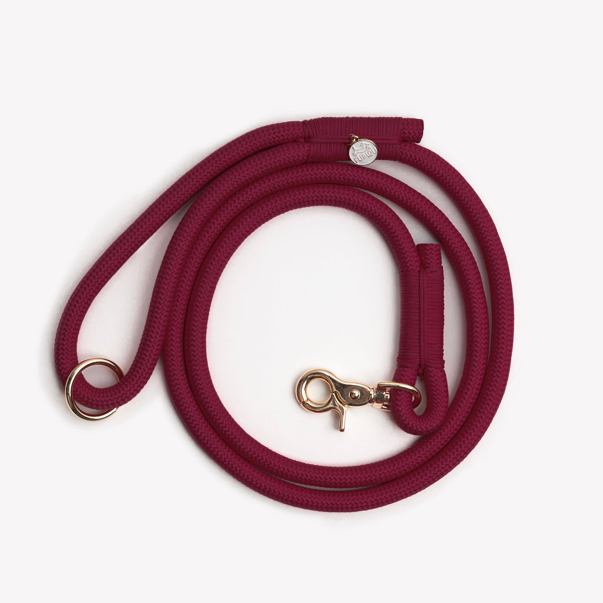 The Harbor Braided Leash — Bordeaux