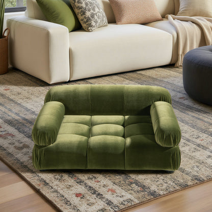 Marcel Olive Velvet Dog Lounge — premium dog lounge image 2