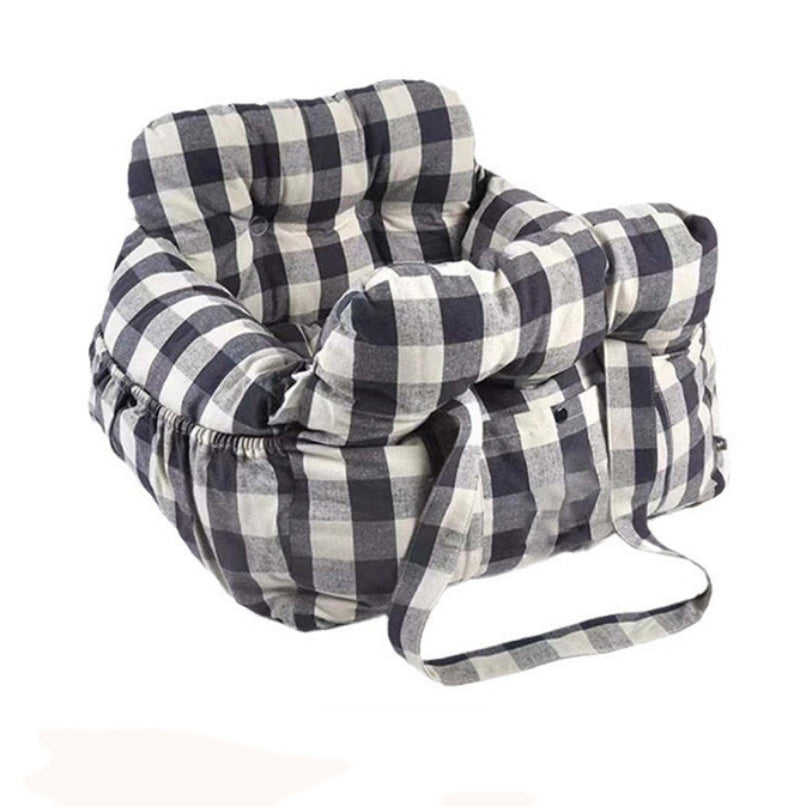 Travel Booster Car Seat – Cozy, Secure, and Stylish for Every Pet Adventure!