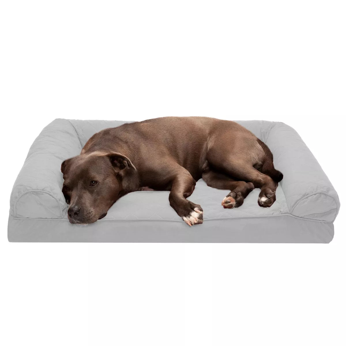Furhaven Quilted Full Support Sofa Dog Bed
