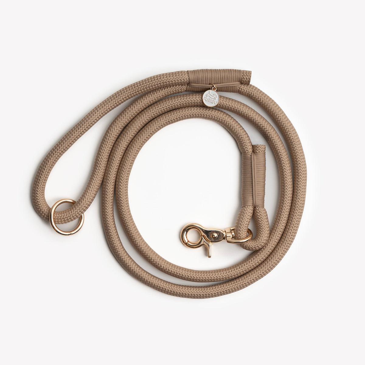 The Harbor Braided Leash — Sand