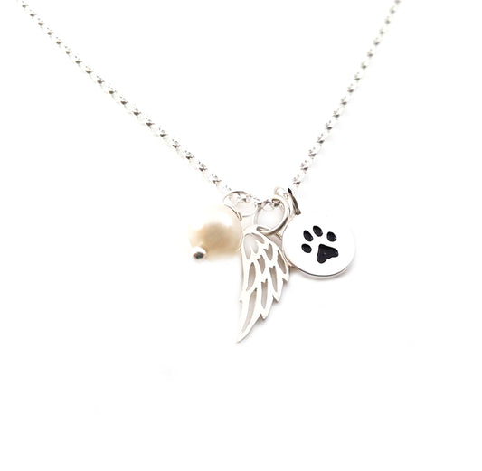 Angel Wing Memorial Necklace