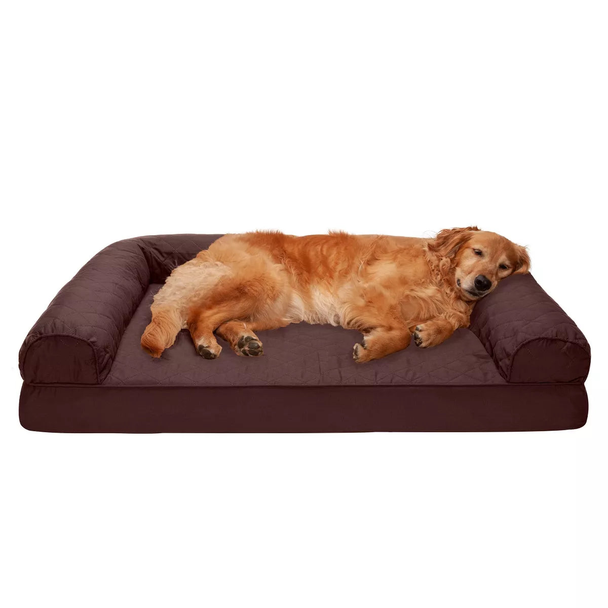 Furhaven Quilted Full Support Sofa Dog Bed