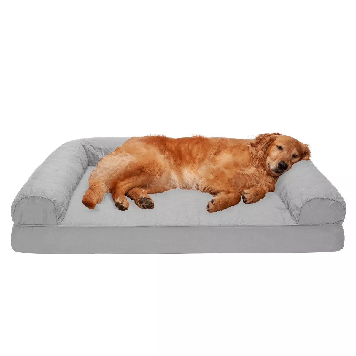 Furhaven Quilted Full Support Sofa Dog Bed