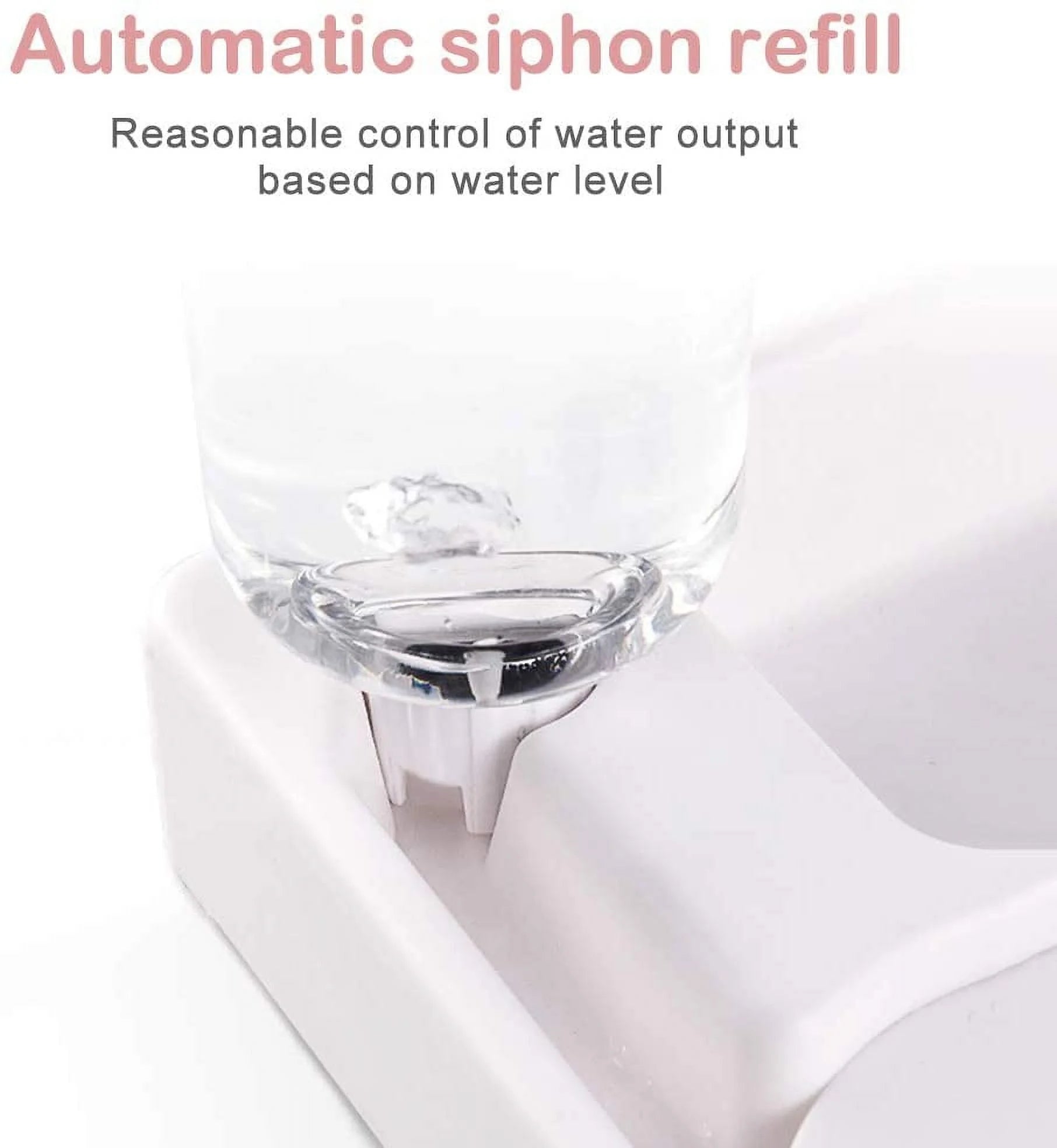 Pet Bowl Puppy Home Automatic Water Dispenser Cats Dogs Easy Clean PP Food Dish