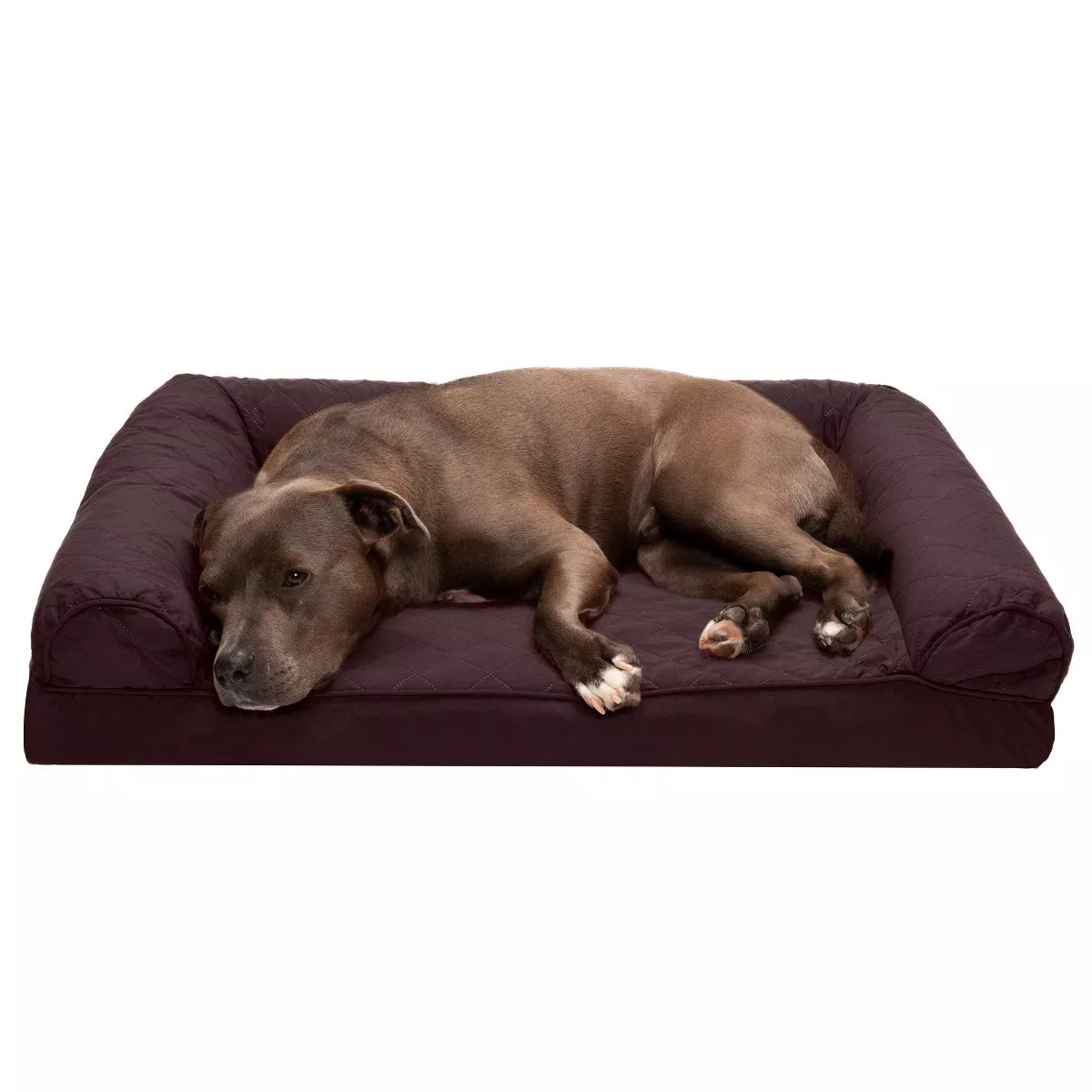 Furhaven Quilted Full Support Sofa Dog Bed