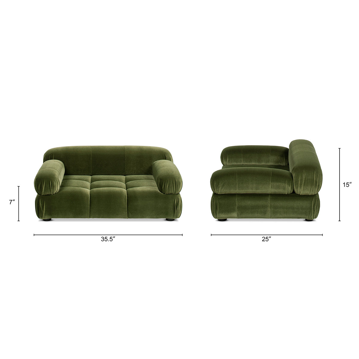 Marcel Olive Velvet Dog Lounge — premium dog lounge image 9