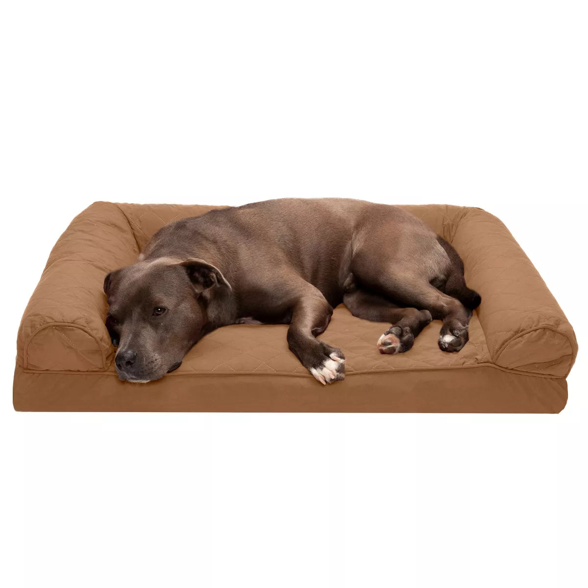 Furhaven Quilted Full Support Sofa Dog Bed