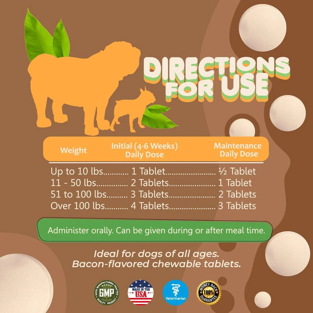 Joint Supplement for Dogs 90 Pills Turmeric for Dogs plus Fish Oil Glucosamine