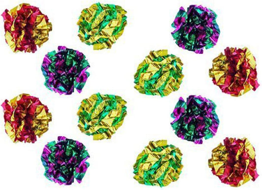 Original Mylar Crinkle Balls Cat Toys - 12 Pack