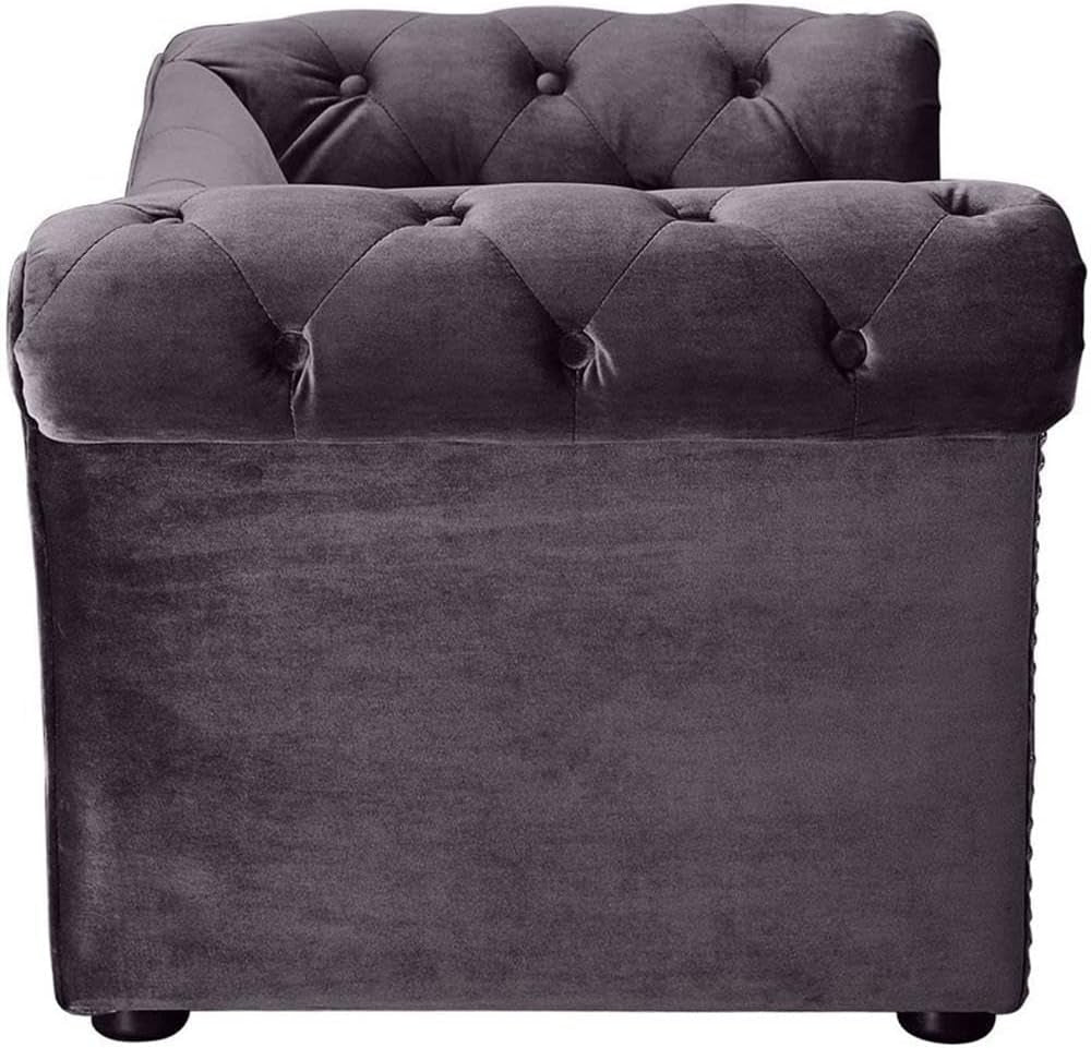 the Dachshund Collection Waterproof Velvet Upholstered Handmade Sofa Pet Dog Bed, Gray