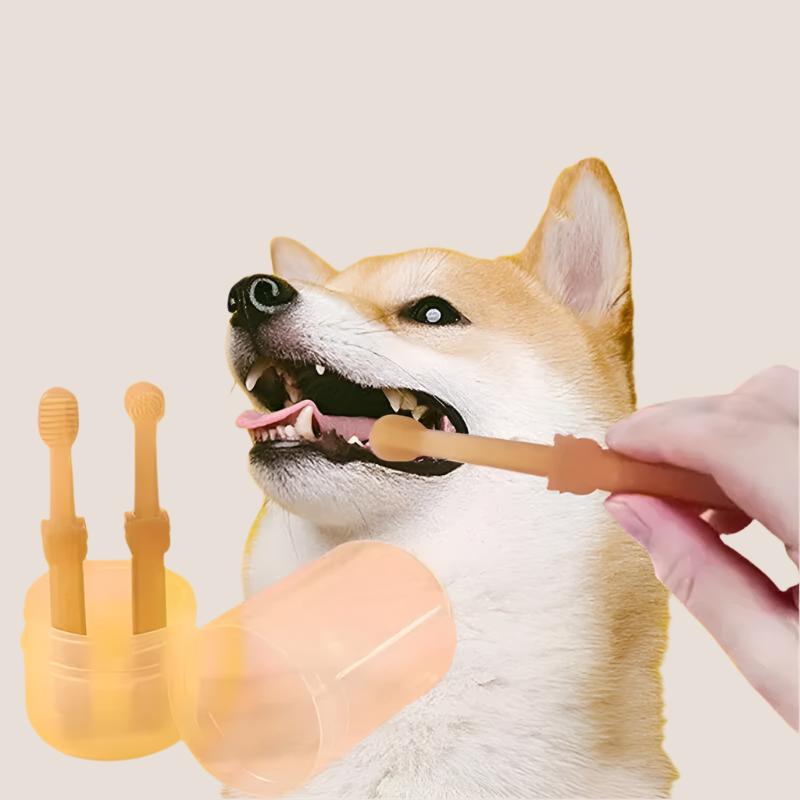 Soft Silicone Toothbrush & Tongue Sper for Dogs and Cats