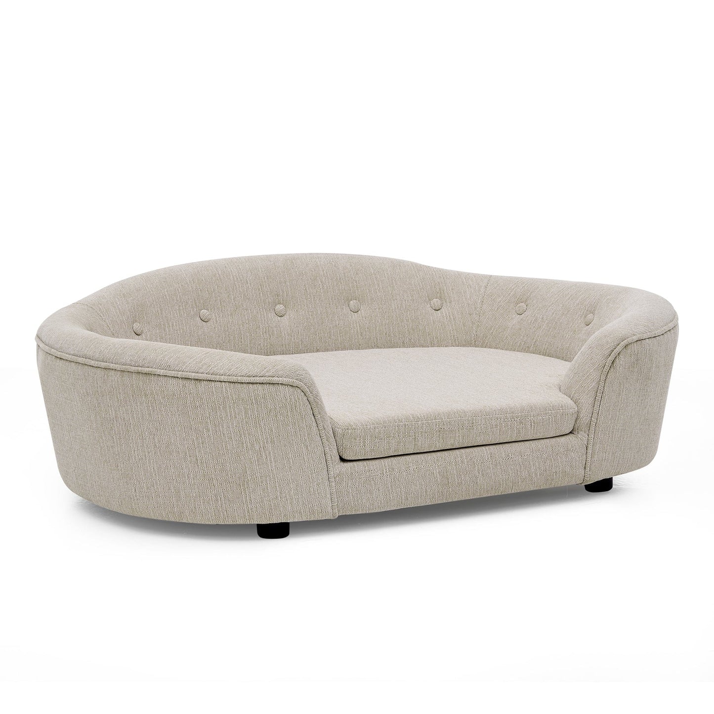 Oval Linen Dog Sofa
