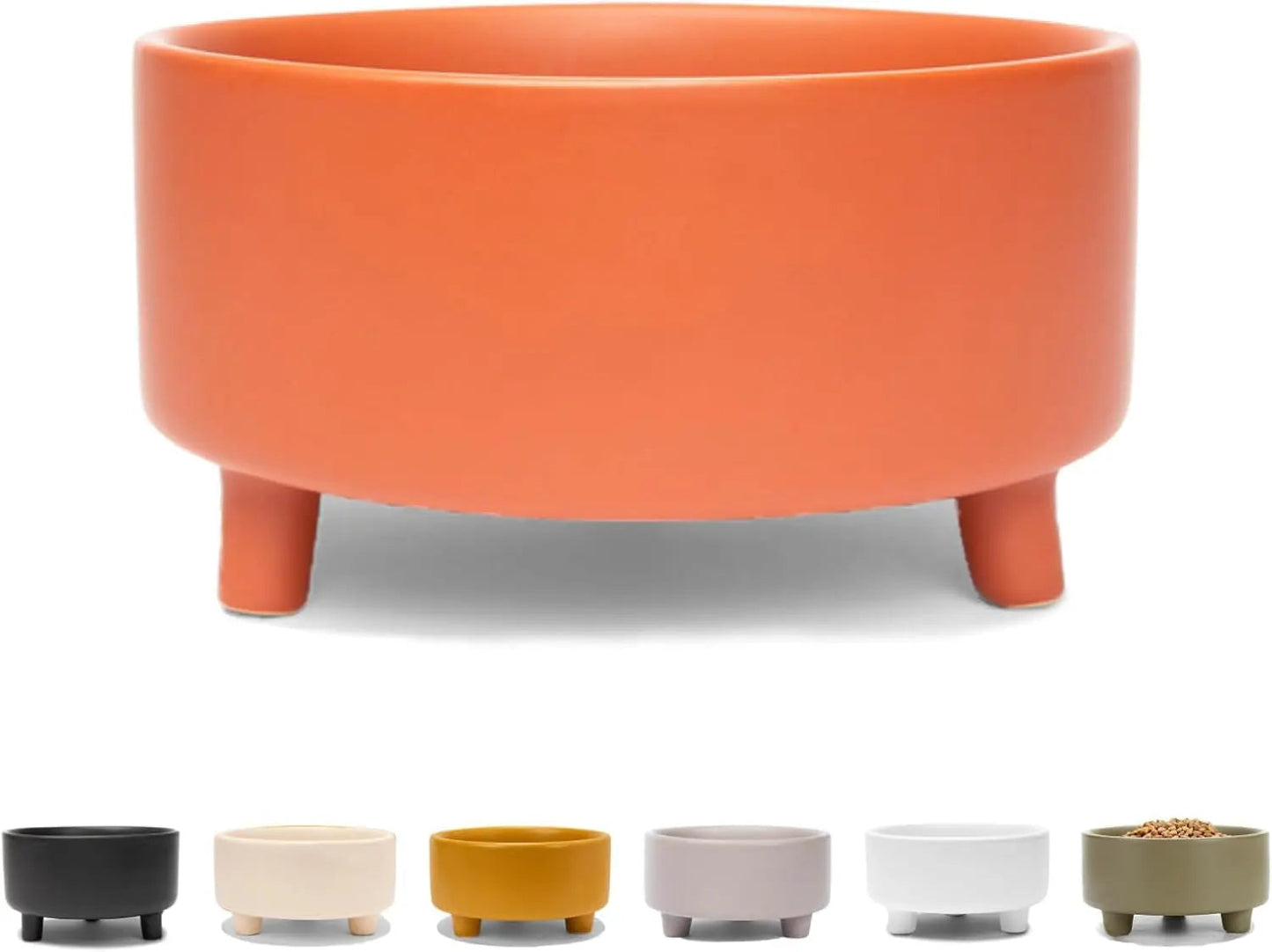 Elevated Ceramic Dog Bowl – Modern Stoneware Pet Feeder