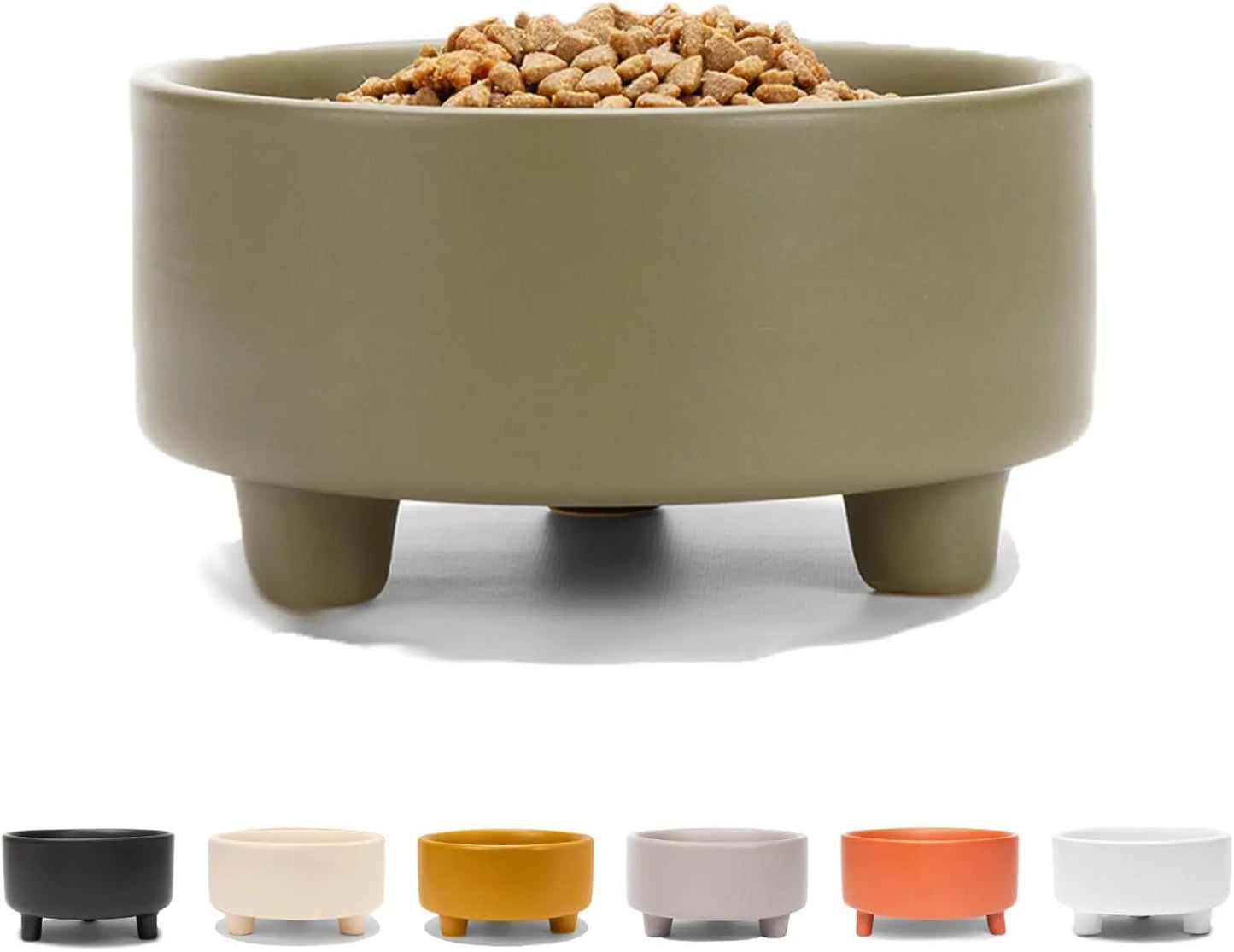 Elevated Ceramic Dog Bowl – Modern Stoneware Pet Feeder