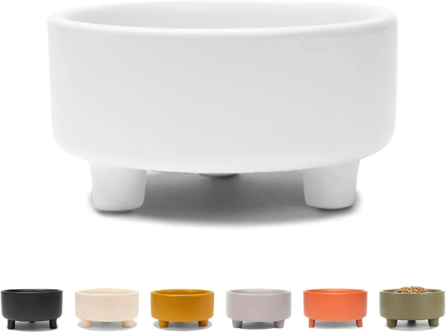 Elevated Ceramic Dog Bowl – Modern Stoneware Pet Feeder