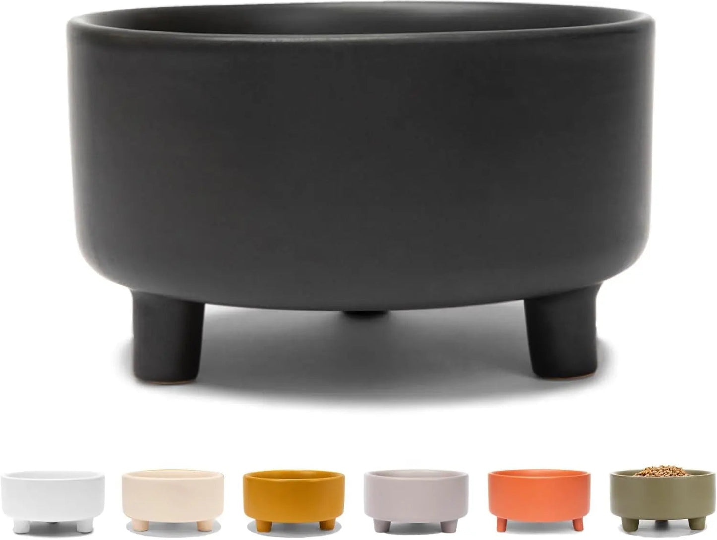 Elevated Ceramic Dog Bowl – Modern Stoneware Pet Feeder