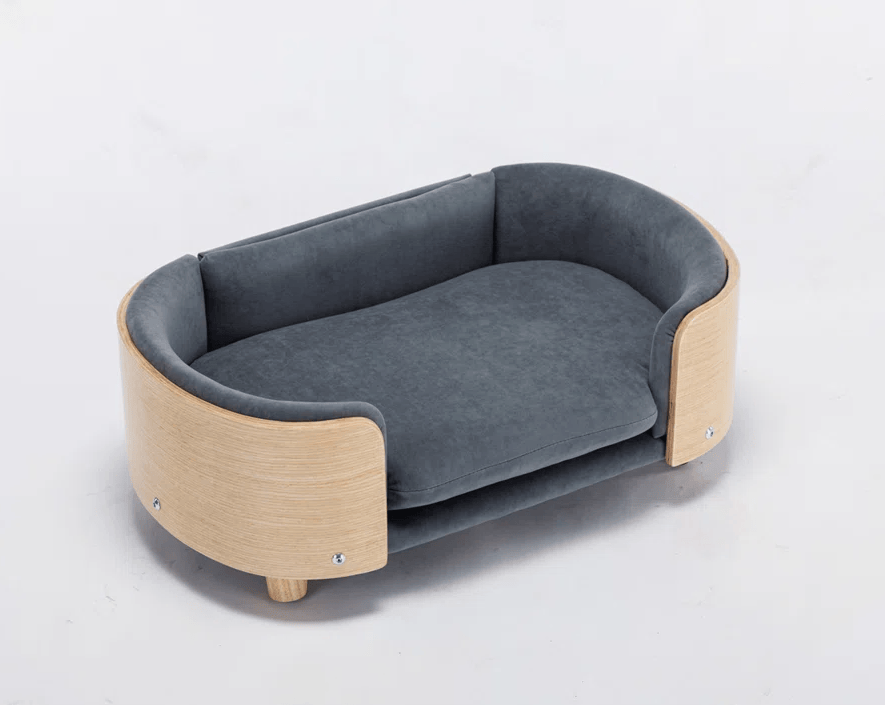 Petite Scandi Lounge elevated dog bed for small breeds