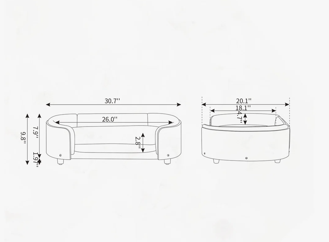 Signature Scandi Lounge size and dimensions chart