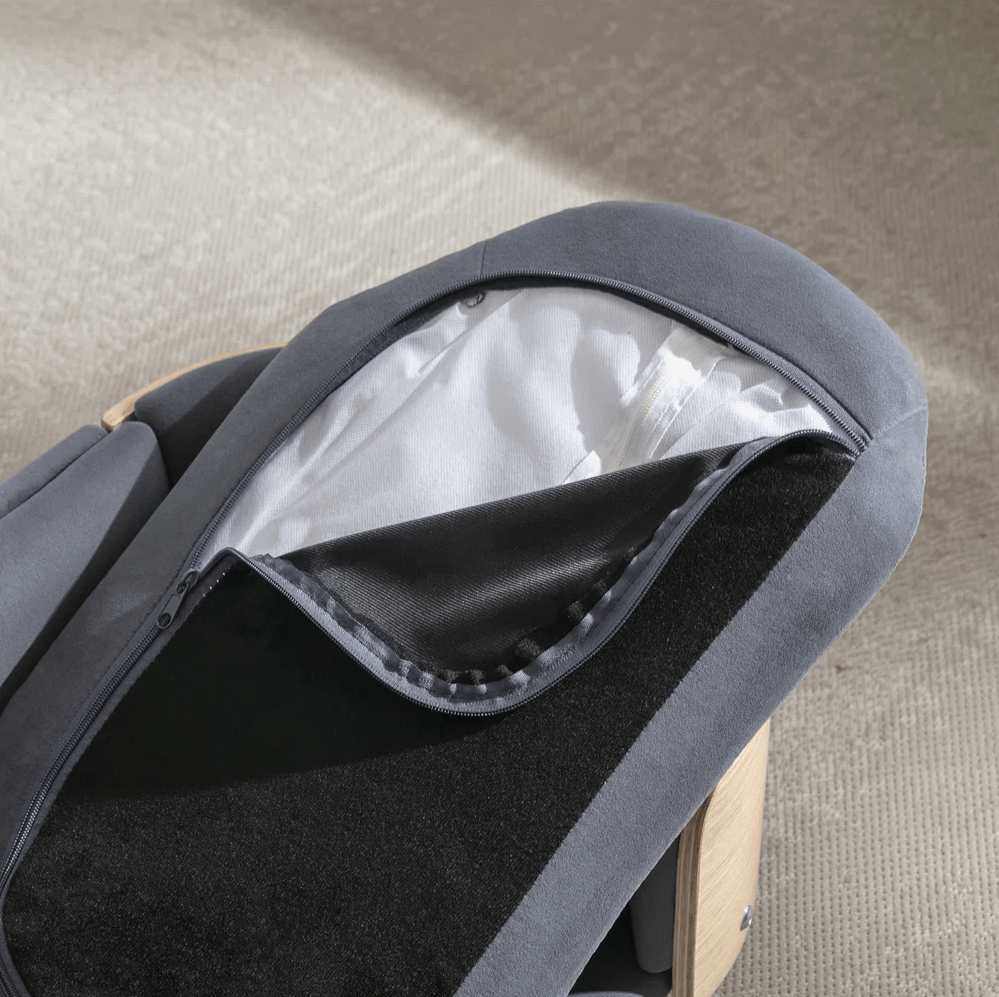 Removable cushion cover with zipper for easy cleaning
