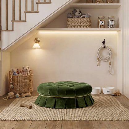 Roquefort Tufted Velvet Dog Lounge — premium dog lounge image 2