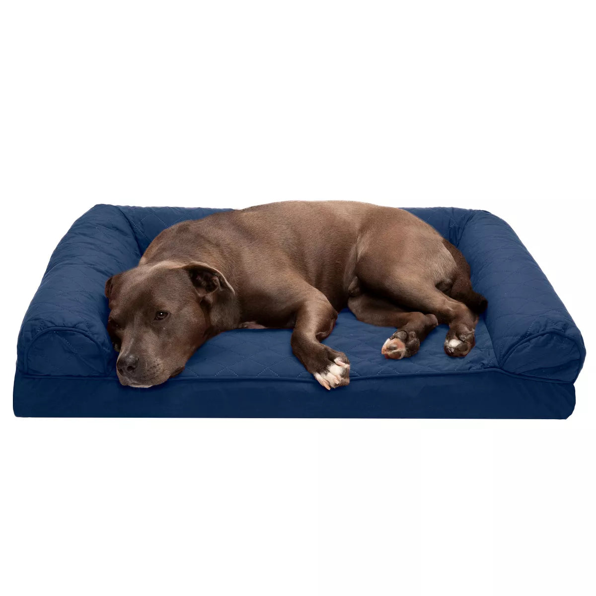 Furhaven Quilted Full Support Sofa Dog Bed