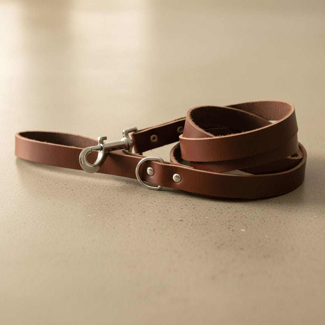 Chocolate Leather Lead