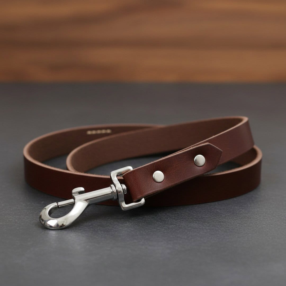 Chocolate Leather Lead