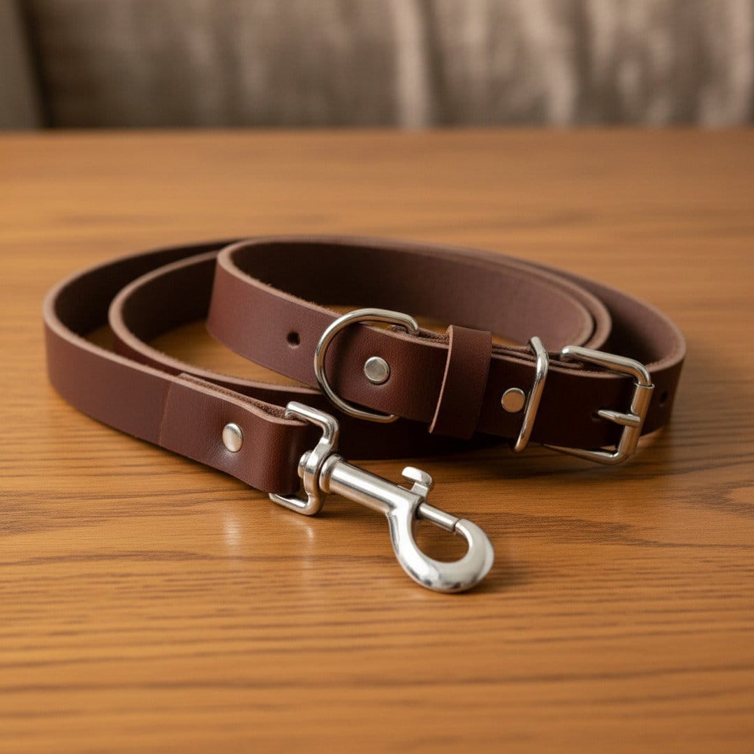 Chocolate Leather Lead