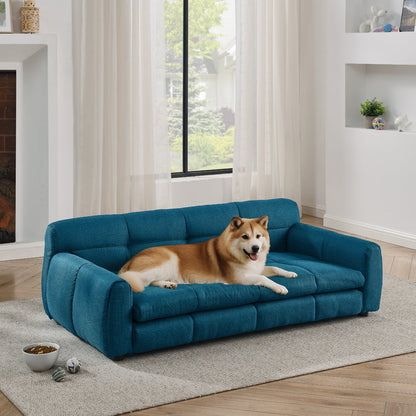 Cove Oversized Dog Lounge — Dark Blue upholstery, dog lounge photo