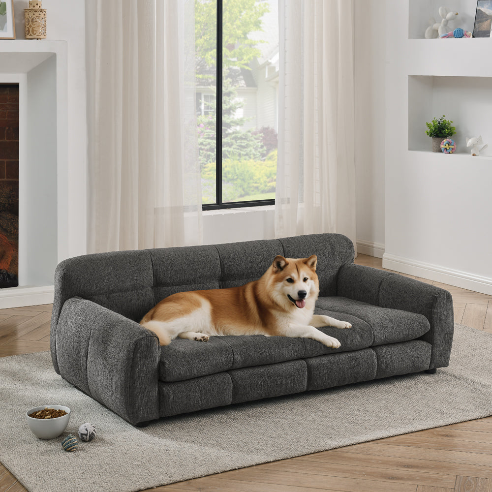 Cove Oversized Dog Lounge — Dark Grey upholstery, dog lounge photo