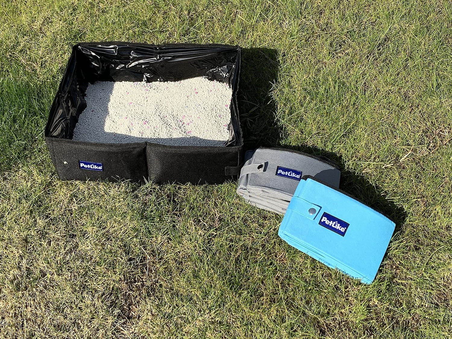 Travel Cat Litter Box Foldable, Leak-Proof Portable Litter Box, Collapsible Cat Litter Box for Small Medium Cats