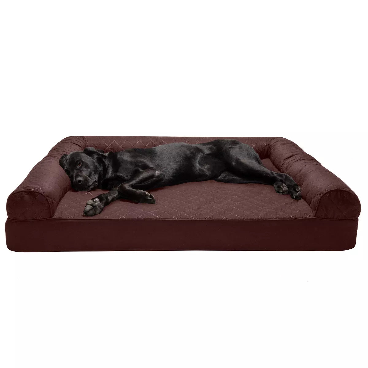 Furhaven Quilted Full Support Sofa Dog Bed
