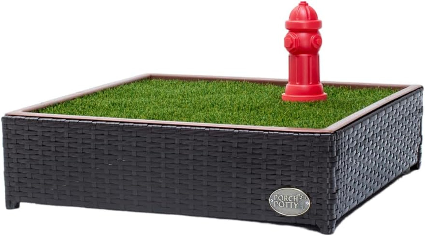 Small - Self-Draining Dog Potty Tray with Premium Synthetic Grass Pads - Dog Grass Pad with Tray - Puppy Pee Pads Washable - 4X2 Ft