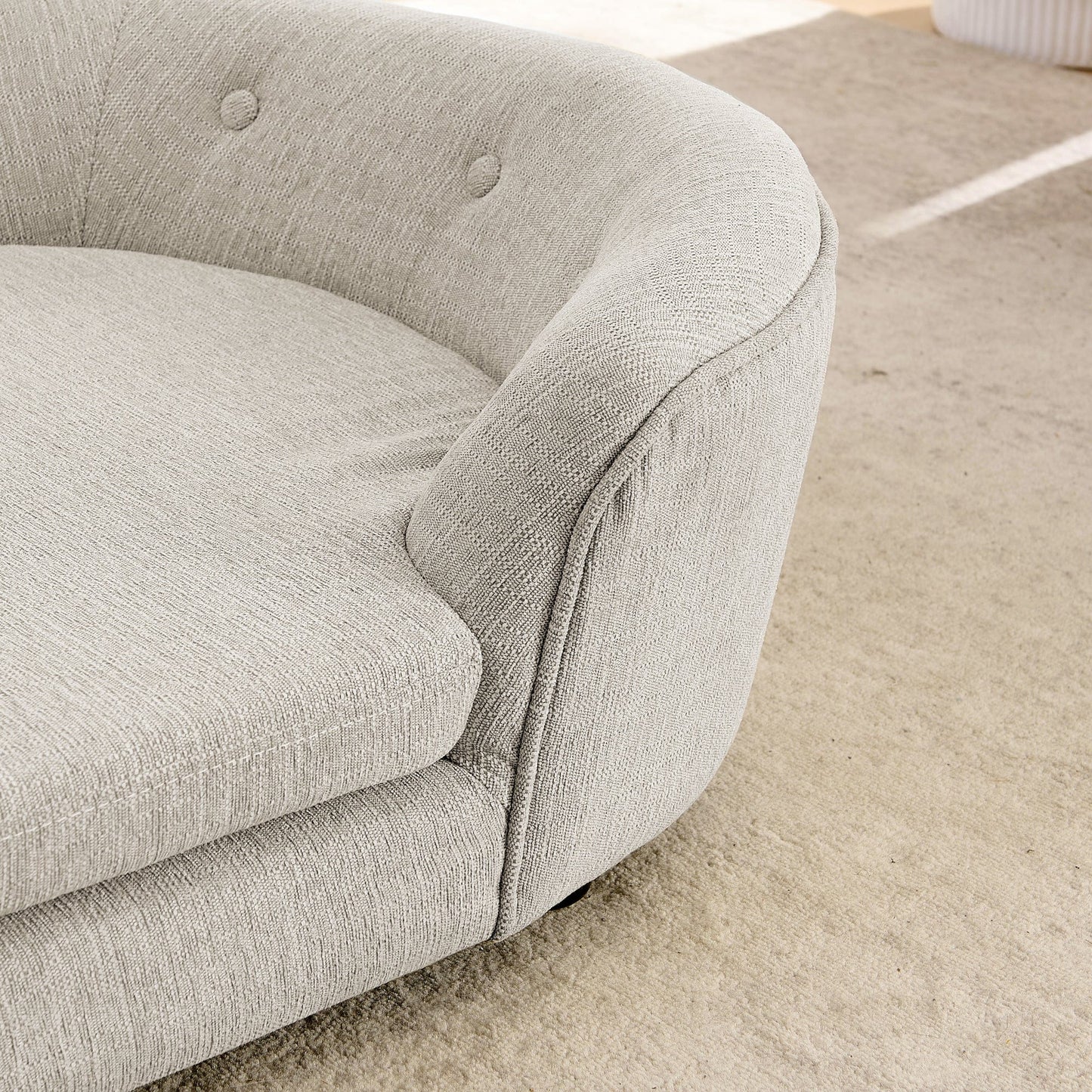 Oval Linen Dog Sofa