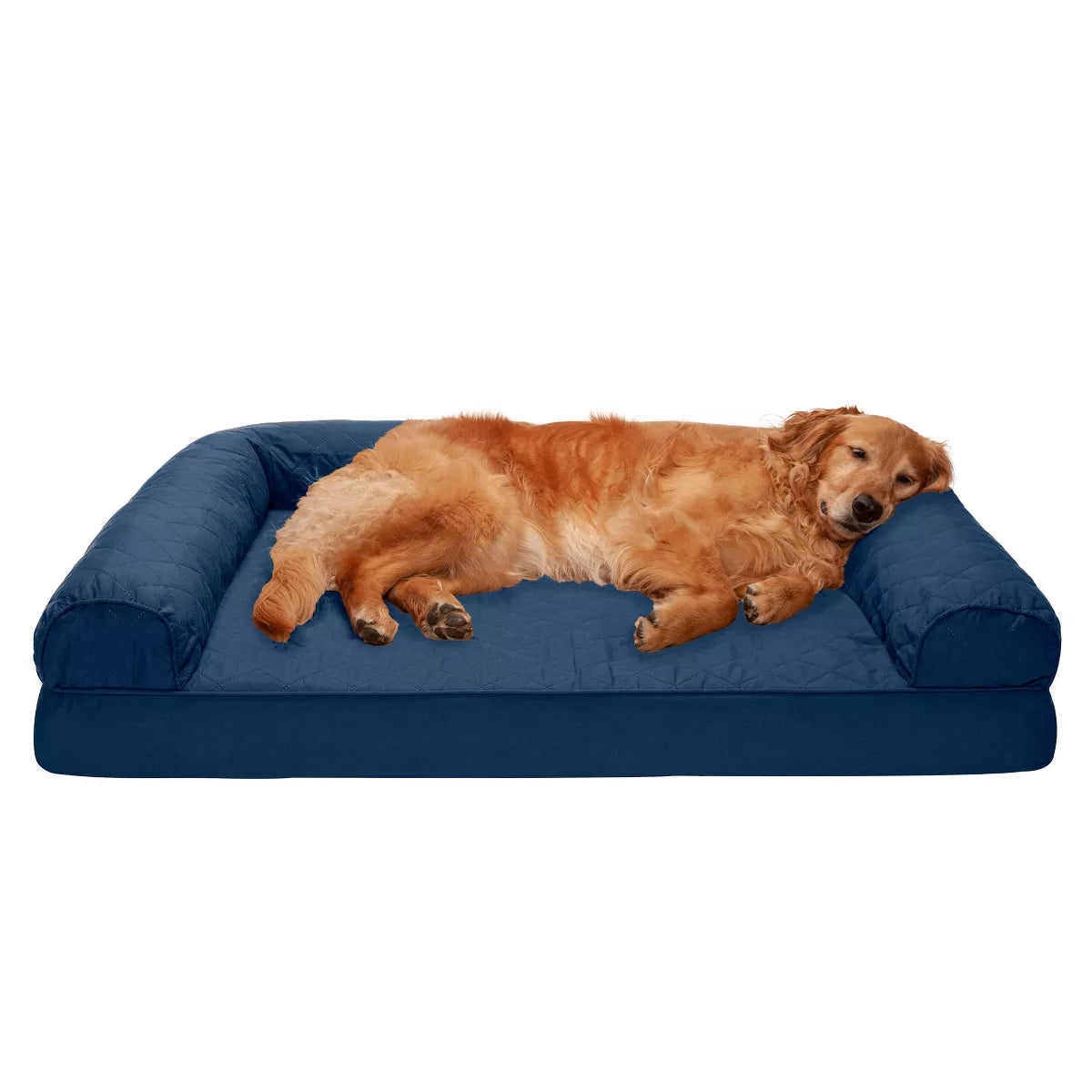 Furhaven Quilted Full Support Sofa Dog Bed