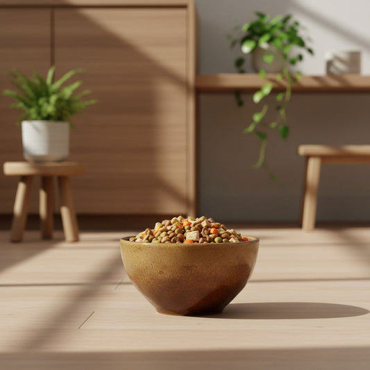 Dijon Stoneware Feeding Bowl — Rich Earth-Tone Minimalist Pet Bowl