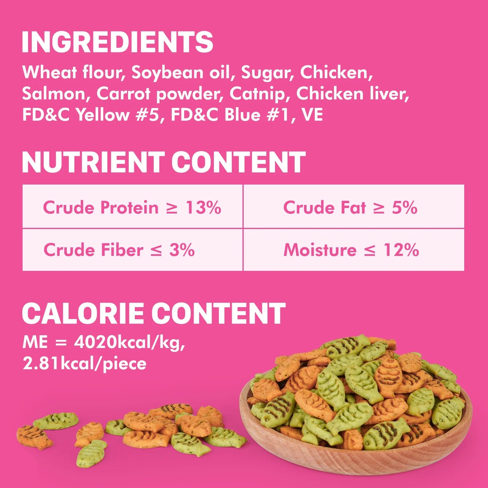 Catnip Biscuit Chicken & Salmon Flavor Cat Treats, 16 Oz