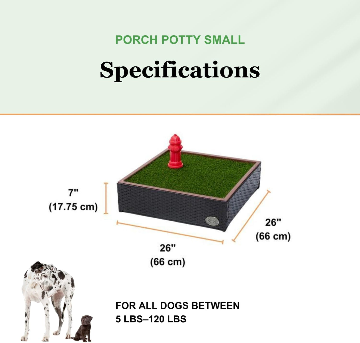 Small - Self-Draining Dog Potty Tray with Premium Synthetic Grass Pads - Dog Grass Pad with Tray - Puppy Pee Pads Washable - 4X2 Ft