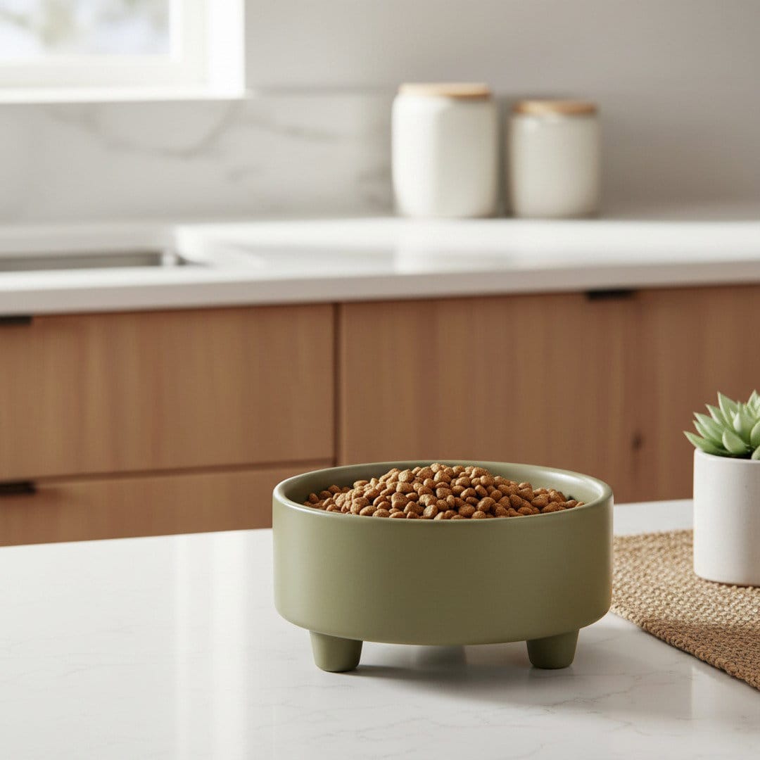 Elevated Stoneware Pet Bowl – Everyday Ritual