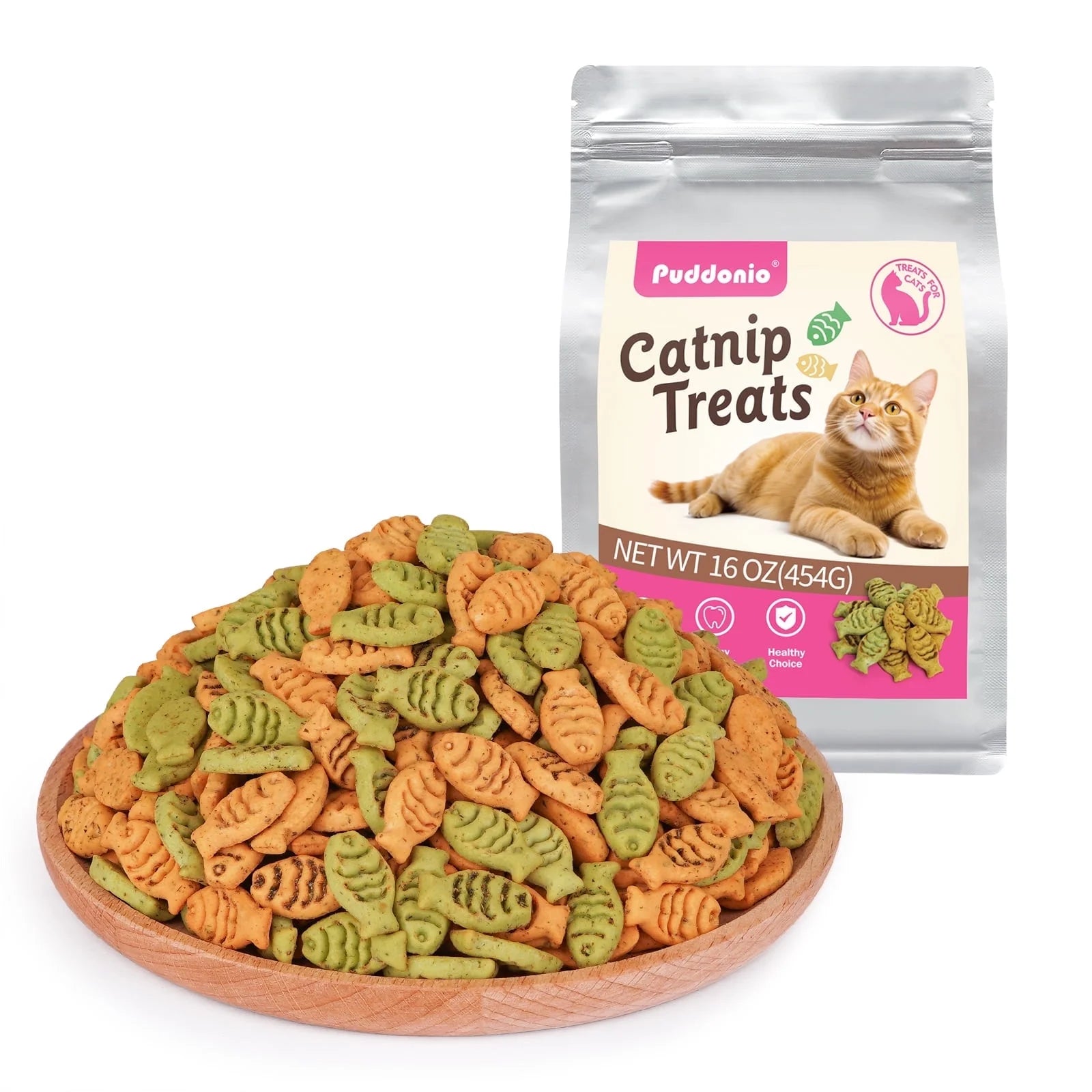 Catnip Biscuit Chicken & Salmon Flavor Cat Treats, 16 Oz