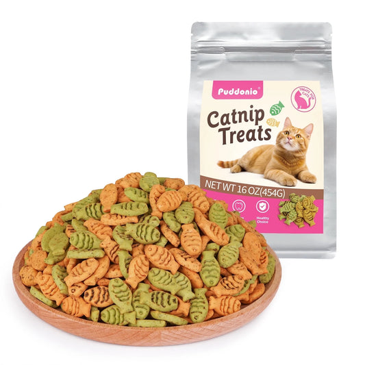 Catnip Biscuit Chicken & Salmon Flavor Cat Treats, 16 Oz