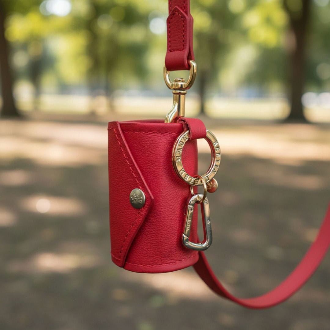 Italian Nappa Waste Bag Dispenser – Refined Walk Essential