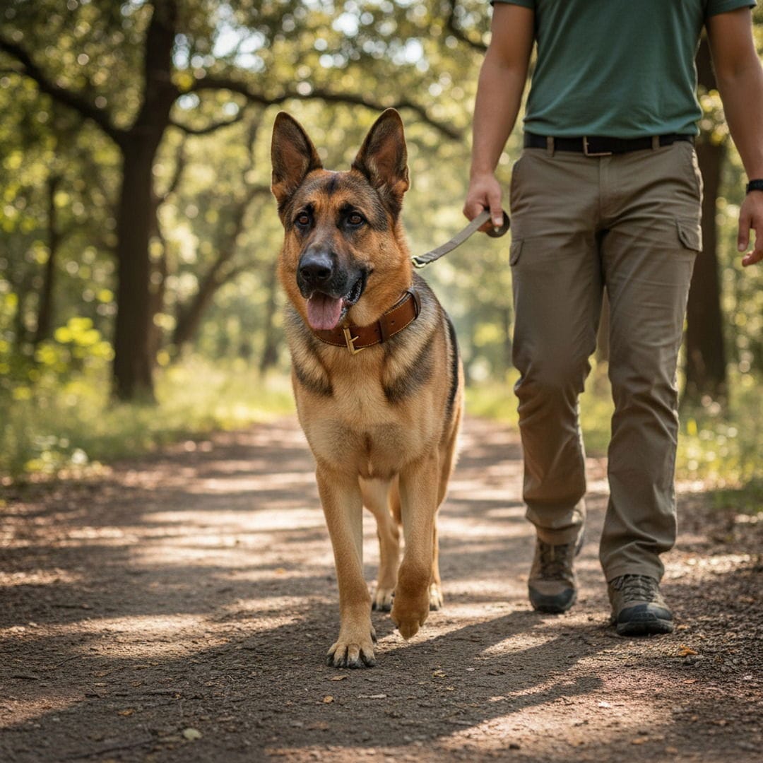 Padded Full-Grain Leather Collar – Reinforced Comfort