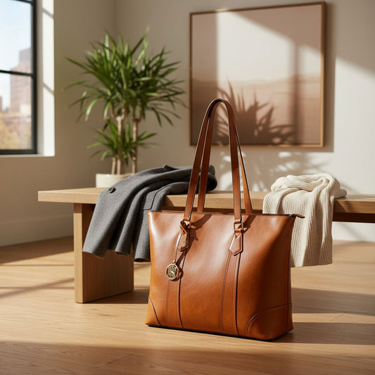 Luxury Leather Travel Tote — Structured Everyday Carry Bag